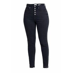 LOFT The Skinny High Rise Jeans Womens 6 Washed Black